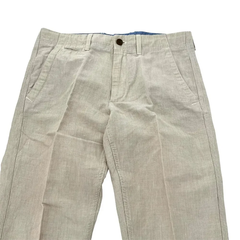 Banana Republic men’s linen pin striped straight leg trousers pants